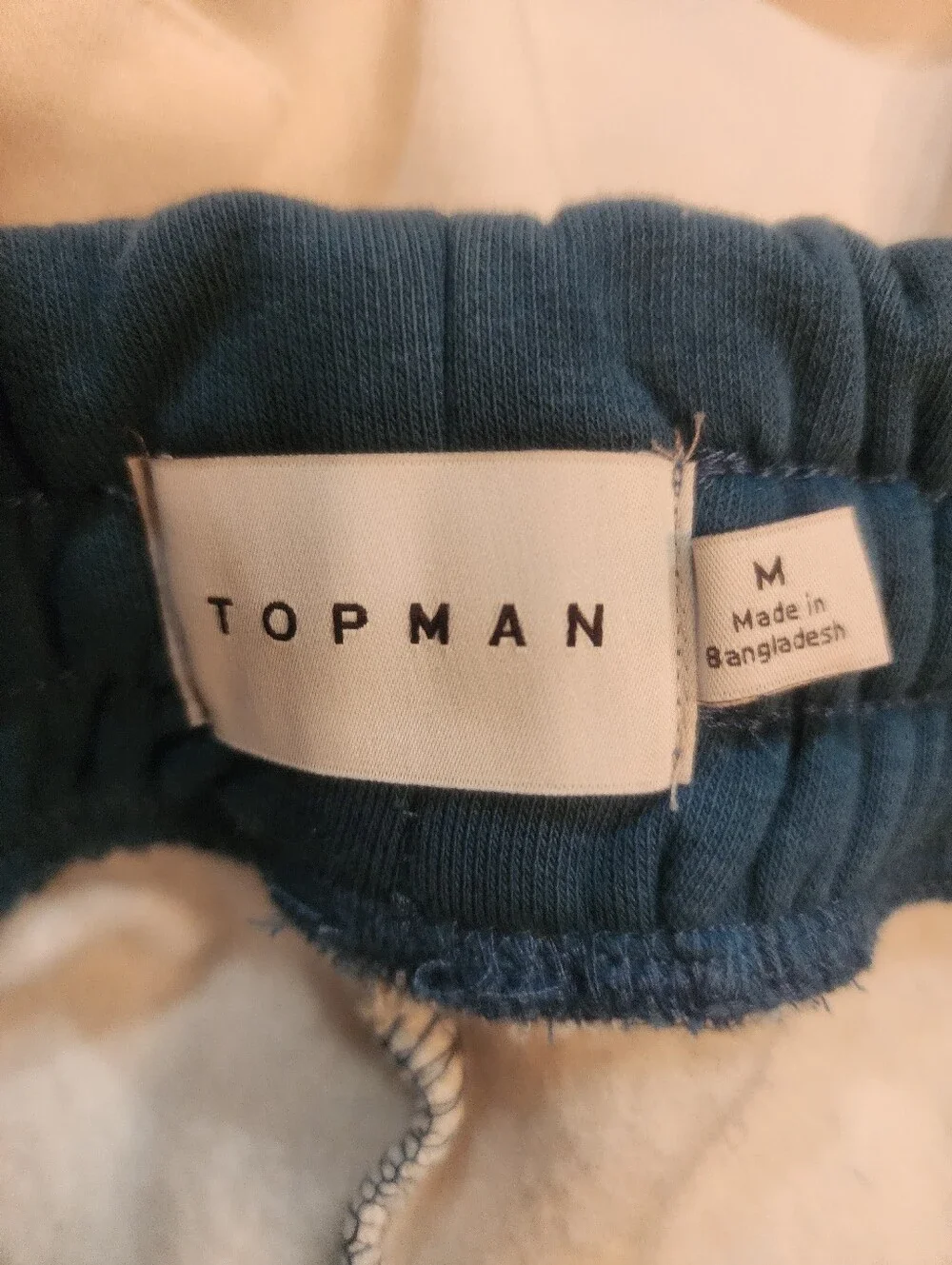 Topman Oversized Color Block Jogger in Teal Size M